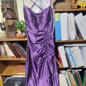 Sparkly purple formal with corset lace up back